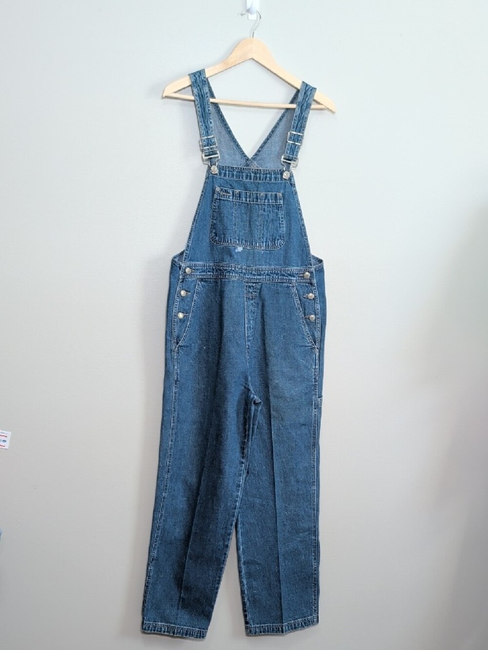 Vtg 90's Gap Denim Jean Women's Bib Overalls Small Baggy Carpenter Y2K Utility
